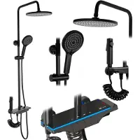REA Kit De Douche Savio Led Black
