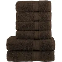 vidaXL Ensemble de serviettes de qualité supérieure SOLUND 6pcs marron