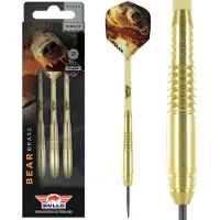 Bull's Fléchettes acier BULL'S Bear Brass 21 g - lot de 3, fût laiton strié
