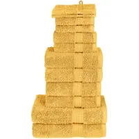 vidaXL Ensemble de serviettes de qualité supérieure SOLUND 12 pcs doré