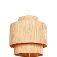 Beliani Lampe suspendue Rafia Natural Magech