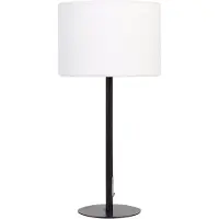 Beliani Lampe de chevet Blanc Boucle Abat-jour Tambour Socle métallique 40 cm Style moderne Salon Chambre à coucher