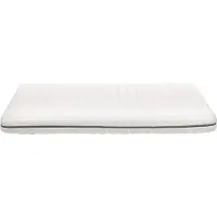 Beliani Matelas en mousse blanc 160 x 200 cm tissu polyester housse amovible avec fermeture éclair pour lit double moyennement dur