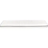 Beliani Matelas en mousse blanc 80 x 200 cm tissu polyester housse amovible avec fermeture éclair pour lit simple moyennement dur