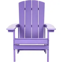 Beliani Chaise de jardin en plastique violet imitation bois résistant aux intempéries extérieur style moderne