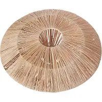 Beliani Lampe de table en paille naturelle Mentiri