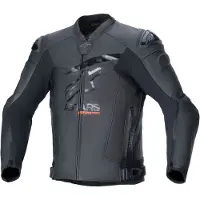 Alpinestars GP Plus R V4 Airflow, veste en cuir perforé ,Noir/Noir ,58