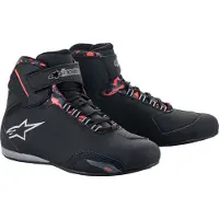 Alpinestars Sektor, chaussures étanches ,Noir/Gris Foncé/Rouge Néon ,7.5 US