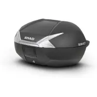 Shad Topcase SH47 Carbonlook Cover RED, CACHE LOOK CARBONE blanc