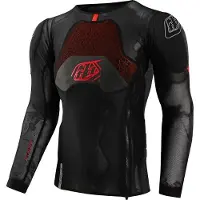 Troy Lee Designs Stage Ghost D3O LS, veste de protection unisexe ,Noir/Rouge ,M