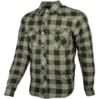 GMS-Moto Jaguar, chemise/veste textile ,Noir/Vert Foncé ,M