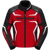 Spidi Veste textile de moto Race-Evo H2Out, rouge/noir/blanc, XL