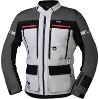 IXS Montevideo-ST 3.0 Veste Moto Textile Gris Clair Anthracite Imperméable Taille 3XL