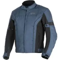 GMS Lagos Veste Moto Textile Bleue Noire Imperméable Taille XS