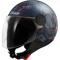 LS2 OF558 Sphere Lux II Maxca Cobalt Orange Casque Jet Taille M
