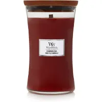 Woodwick Cinnamon Chai bougie parfumée avec mèche en bois 609.5 g