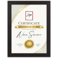 Zep V4721B Certificat Noir 21x29,7 cm