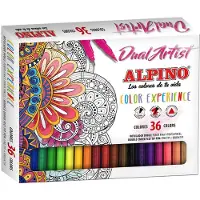 ALPEXE Boîte 36 Feutres double pointe Mandala Alpino