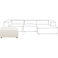 Beliani Ottoman Aprica Blanc Bouclé