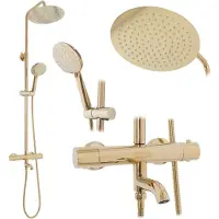REA Kit De Douche Avec Thermostat Lungo Gold