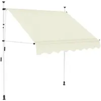 vidaXL Store rétractable manuel 200 cm blanc crème