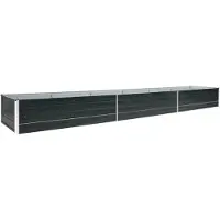 vidaXL Parterre de jardin surélevé Acier galvanisé 480x80x45 cm Anthracite