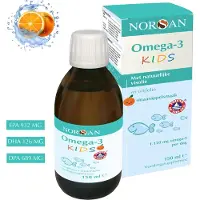 Norsan Omega-3 KIDS Huile de poisson Orange 150 ml Huile