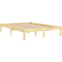 vidaXL Lit en bois massif de pin 140x190 cm