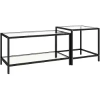 vidaXL Tables à thé 2 pcs Verre trempé Transparent