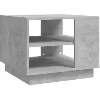 vidaXL Table basse gris béton 55x55x43 cm Bois composite