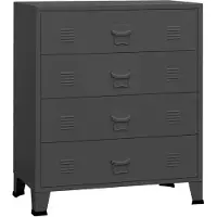 vidaXL Commode industrielle avec tiroirs Anthracite 78x40x93 cm Métal