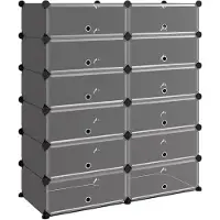 vidaXL Étagère à chaussures Noir 94,5x36,5x106 cm PP