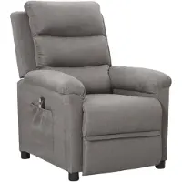 vidaXL Fauteuil relax électrique gris clair Tissu