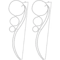 vidaXL Guirlandes lumineuses 2 pcs. Sphérique Blanc chaud 111,5x35x4,5 cm