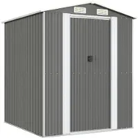 vidaXL Abri de jardin gris clair 192x191x223 cm Acier galvanisé