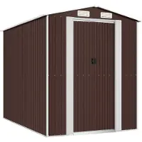 vidaXL Abri de jardin brun foncé 192x274x223 cm Acier galvanisé
