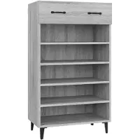 vidaXL Armoire à chaussures Sonoma gris 60x35x105 cm Bois d'ingénierie