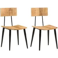 vidaXL Chaises de salle à manger 2 pcs. 44x40x80 cm bois massif mangue