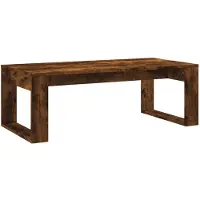 vidaXL Table basse chêne fumé 102x50x35 cm bois composite