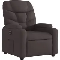 vidaXL Fauteuil relax électrique brun foncé Tissu