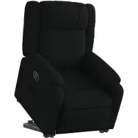 vidaXL Fauteuil relax avec releveur Noir Tissu