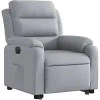 vidaXL Fauteuil relax avec releveur électrique Gris clair Tissu