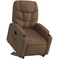 vidaXL Fauteuil relax releveur électrique brun Tissu