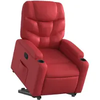vidaXL Fauteuil relax releveur rouge similicuir