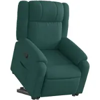 vidaXL Fauteuil relax avec releveur Vert foncé Tissu