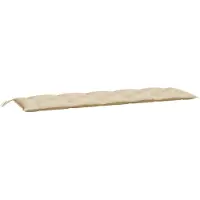 vidaXL Coussins de banc de jardin 2 pcs. Beige 180x50x7 cm Tissu Oxford