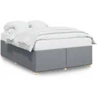 vidaXL Cadre de lit sans matelas gris clair 160x200 cm Tissu
