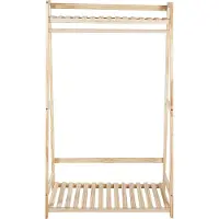 Beliani Porte-manteau en bois clair BAKER