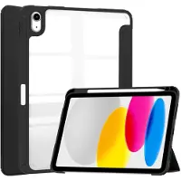 IMoshion Coque tablette rigide Trifold pour Apple iPad 11 (2025) 11 pouces A16 / iPad 10 (2022) 10.9 pouces - Noir