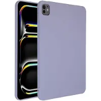 Accezz Coque Liquid Silicone avec porte-stylet Apple iPad Pro 11 (2025) M5 / (2024) M4 - Lila